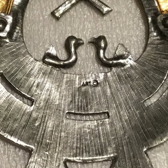 Vintage ART Arthur Pepper Egyptian Revival Vulture Goddess Necklace - Picture 12 of 13